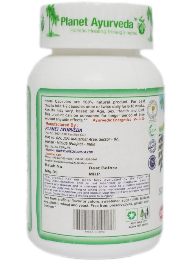 Planet Ayurveda Neem - 60 Capsules | Natural Supplement for Skin Wellness - Image 3