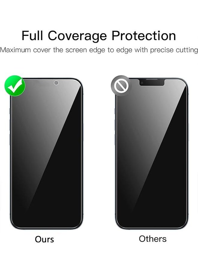 2 Pack Privacy Full Coverage Screen Protector for iPhone 16 Plus, Anti Spy Tempered Glass Film, Anti Drop and Scratch, Edge to Edge Protection Case Friendly, 30° Anti Peeping iPhone 16 Plus Protector