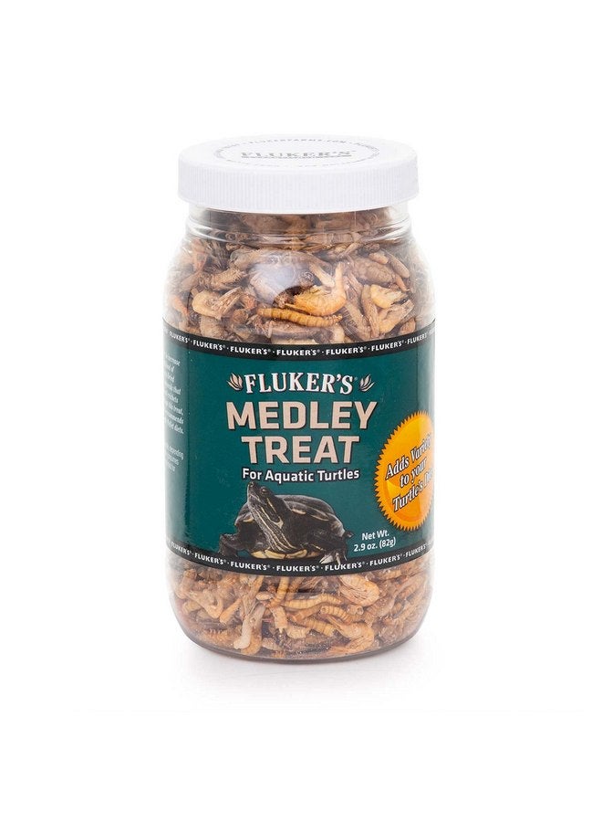 Fluker's Fluker's Aquatic Turtle Food, Vitamin, Enriched Medley Treats of Freeze, Dried River Shrimp, Mealworms, and Crickets, 2.9 oz - Image 1