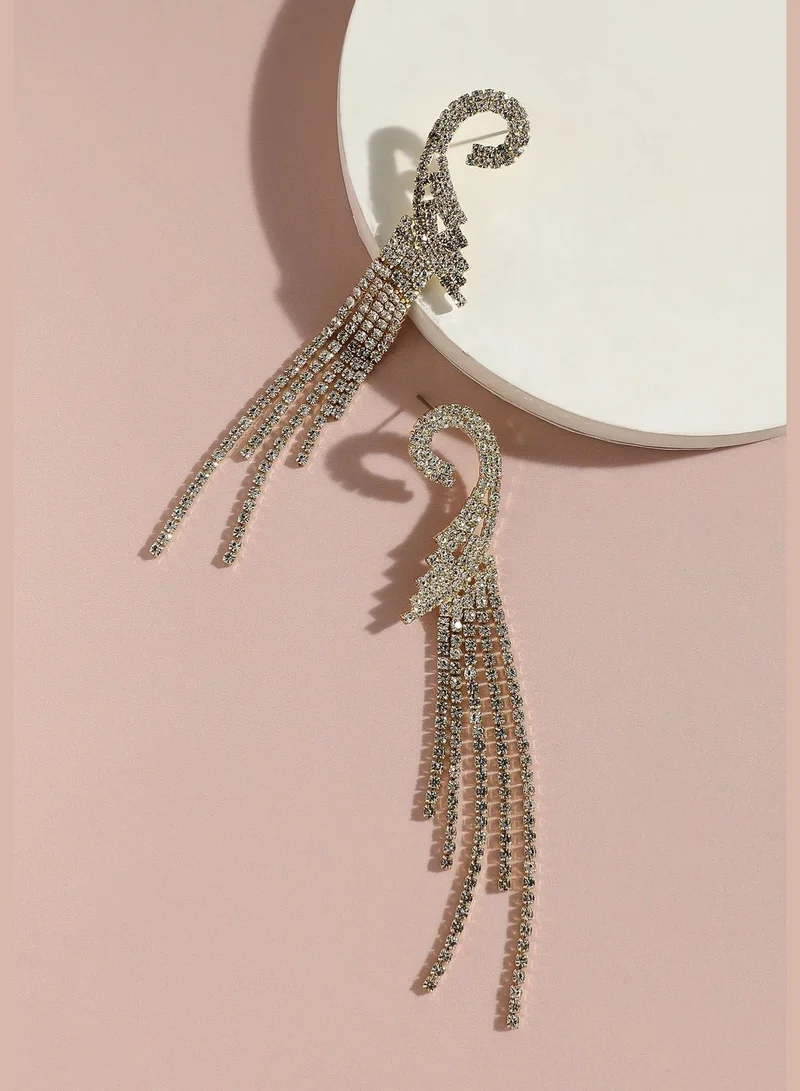 SOHI Gold Plated Designer Western Wear Drop Earring For Women