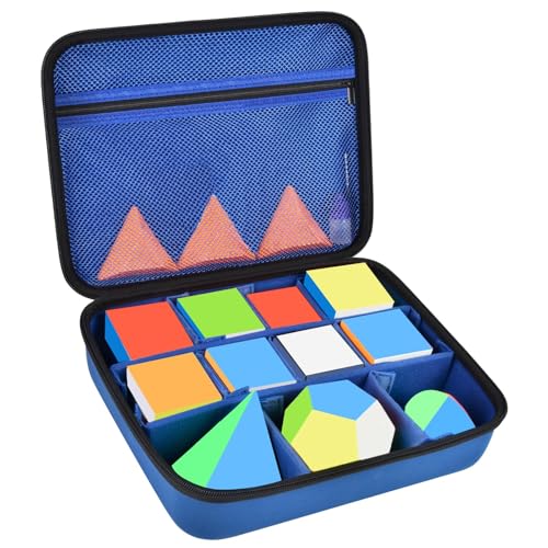 Grapsa Speed Cube Storage Case Compatible with Rubiks Cube for GAN Magic Puzzle Cubes Carrying Bag Holder with Mesh Pocke for Brain Teaser Fidget ToyCube StandTutorial Box Only Blue - Image 1