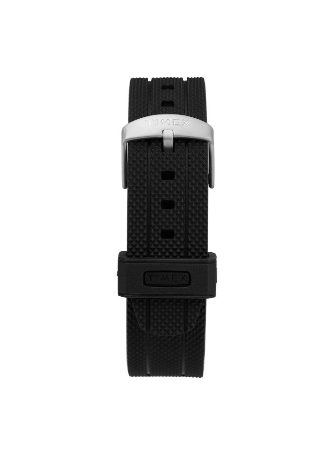 تيميكس ساعة TIMEX العسكرية المتحالفة TW2T30000  ساعة رجالية أنيقة بسوار من السيليكون الأسود والنحاس مع إضاءة INDIGLO الليلية - Image 3