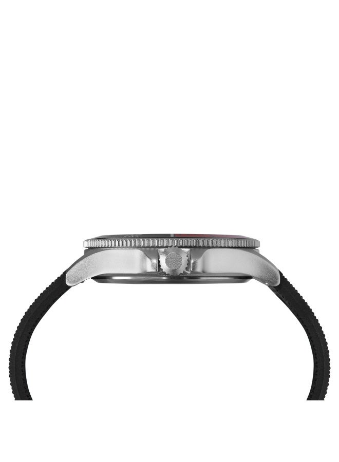 تيميكس ساعة TIMEX العسكرية المتحالفة TW2T30000  ساعة رجالية أنيقة بسوار من السيليكون الأسود والنحاس مع إضاءة INDIGLO الليلية - Image 2