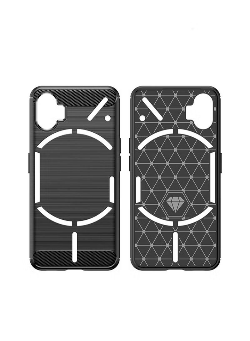 Compatible with Nothing Phone 1 Case Cover Soft TPU Anti-Scratch Shockproof Protective Scratch Resistance Back Cover Accessories Protection Compatible with Nothing Phone 1 Black - Image 2