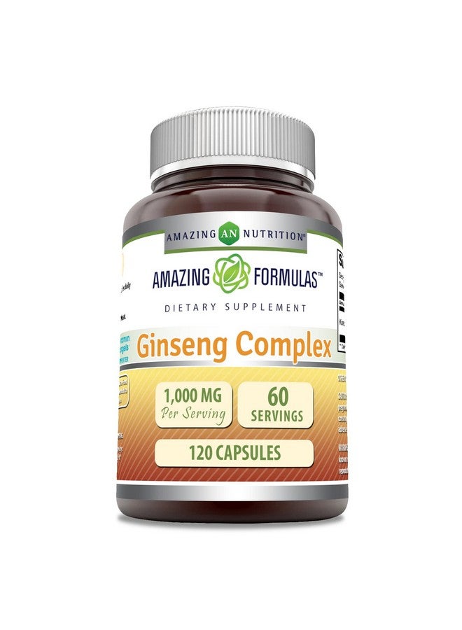 Amazing Nutrition تركيبة مذهلة من الجينسنغ 1000 ملغ من مستخلص الجينسنغ الكوري 4:1 120 كبسولة مكمل غذائي؛ خالي من الكائنات المعدلة وراثيًا؛ خالي من الغلوتين؛ صنع في الولايات المتحدة - Image 2