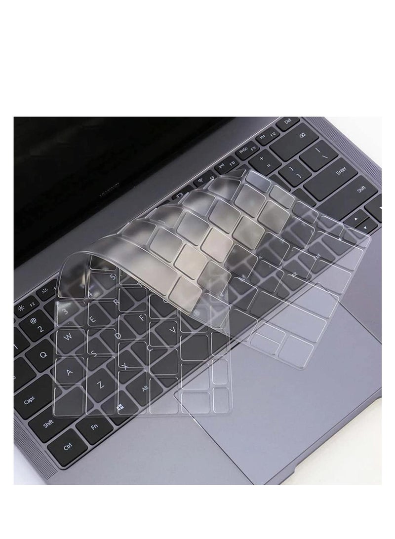 Soft TPU Keyboard Skin Cover Compatible with Huawei MateBook D14 2023/Huawei Matebook 13S/ 14S/16S,  Ultra Thin Air Soft-Touch TPU Protective Cover Skin, Clear - Image 1
