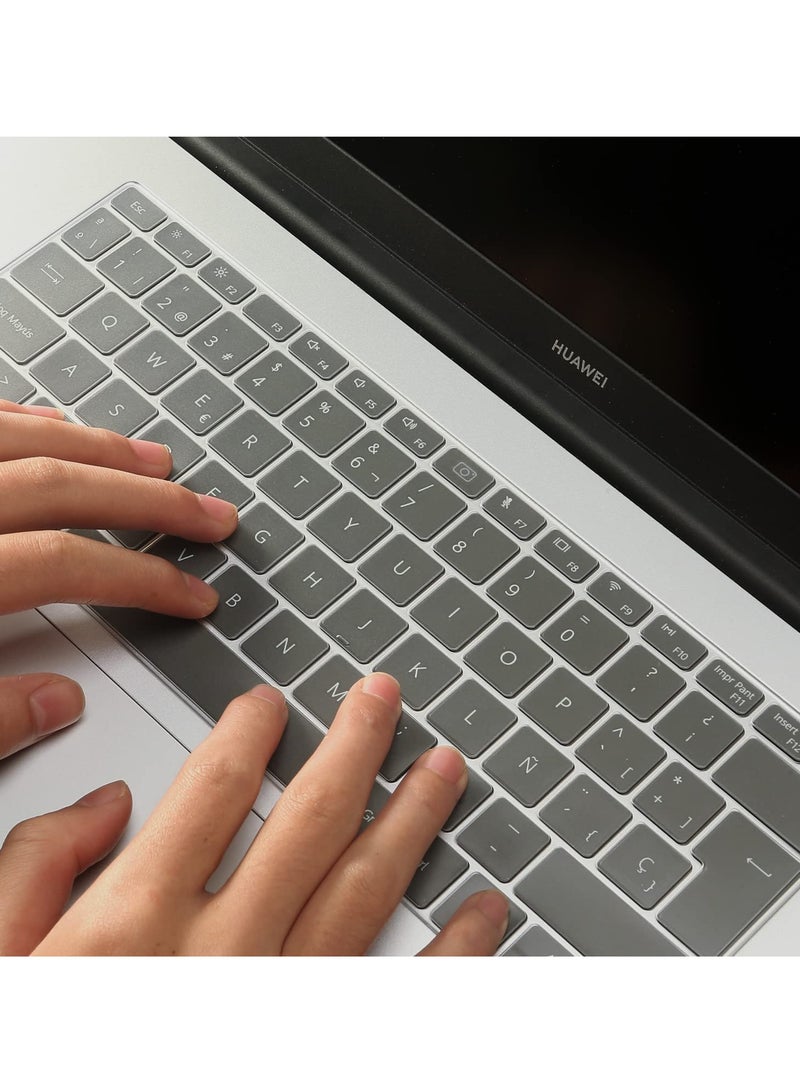 Soft TPU Keyboard Skin Cover Compatible with Huawei MateBook D14 2023/Huawei Matebook 13S/ 14S/16S,  Ultra Thin Air Soft-Touch TPU Protective Cover Skin, Clear - Image 5