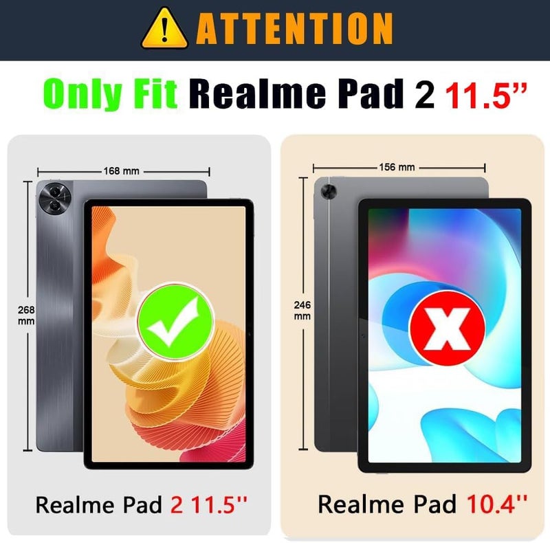 TGK Rotating Cover for realme Pad 2 11.5 inch Tablet Case 360 Degree Leather Smart Flip (Dark Blue) - Image 2