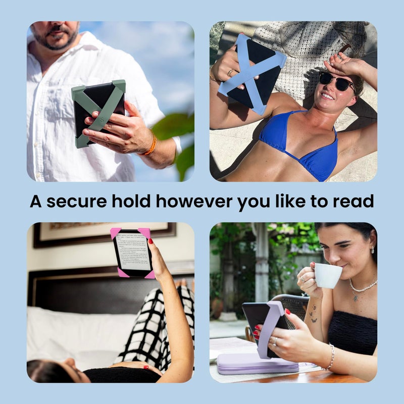 Strapsicle Silicone Hand Straps â€“ Kindle Paperwhite Gen 11 (6.8â€) & Gen 12 (7â€), Colorsoft & Kobo Aura â€“ Large â€“ 2-Pack â€“ Black â€“ Comfy Alternative to Case or Cover - Image 2