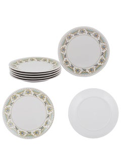 7 Days Maharaja Royal Round Melamine Dinner Set 34 Pieces Service for 6 White  - Image 3