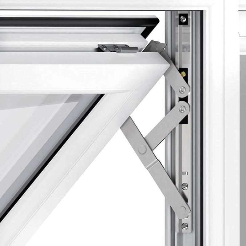 Acrux7 4 Pack (2 Pair) 10 Inch Casement Window Hinge, Stainless Steel Casement Window Stay, E-Gard Opening Friction Stay Concealed Hinges, Casement Window Hardware for Awning/Hopper/Transom Window - Image 3