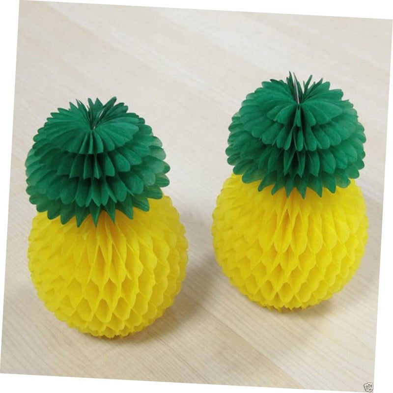 Tropical Pineapple Honeycomb Ball Decorations 5PCS 20CM For Birthday Hawaiian Party - Image 5