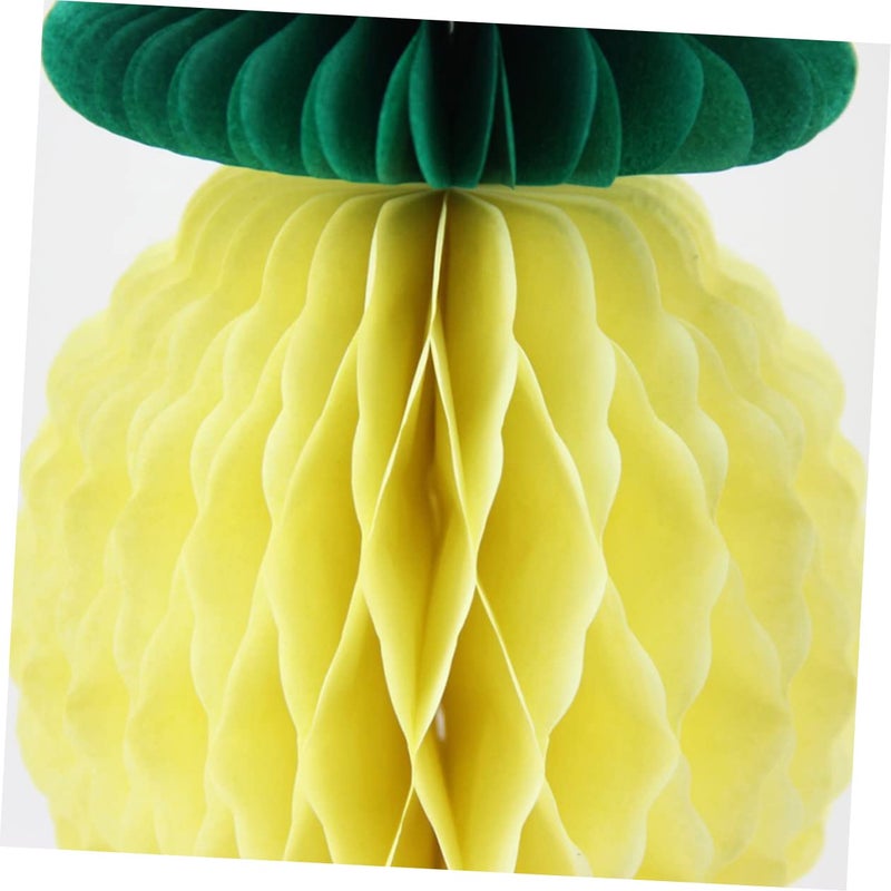 Tropical Pineapple Honeycomb Ball Decorations 5PCS 20CM For Birthday Hawaiian Party - Image 4