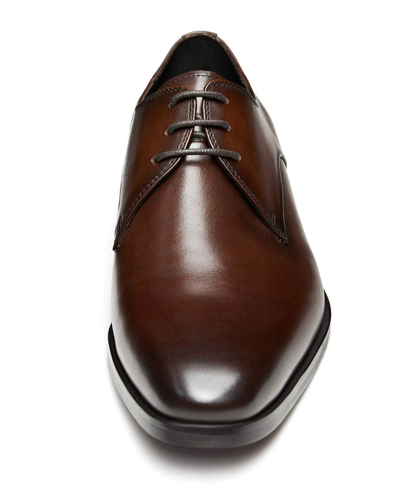 FRASOICUS Mens Oxford Genuine Leather Dress Shoes Dark Brown - Image 5