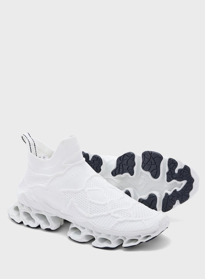 Seventy Five Elevated Flex Outsole Knitted Pull On Sneakers  - Image 3