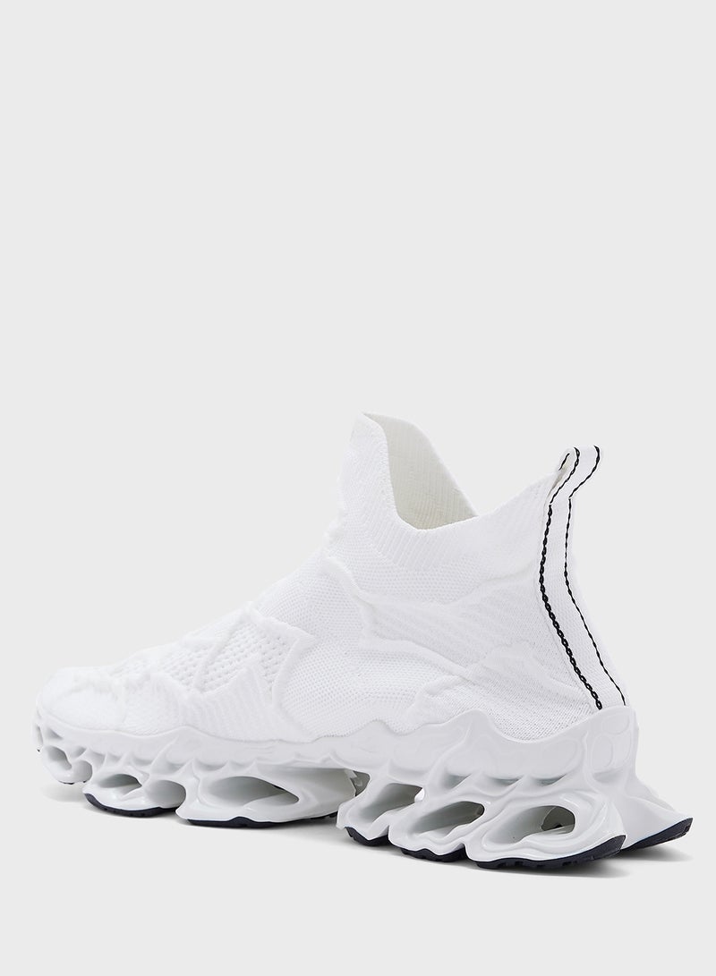Seventy Five Elevated Flex Outsole Knitted Pull On Sneakers  - Image 2
