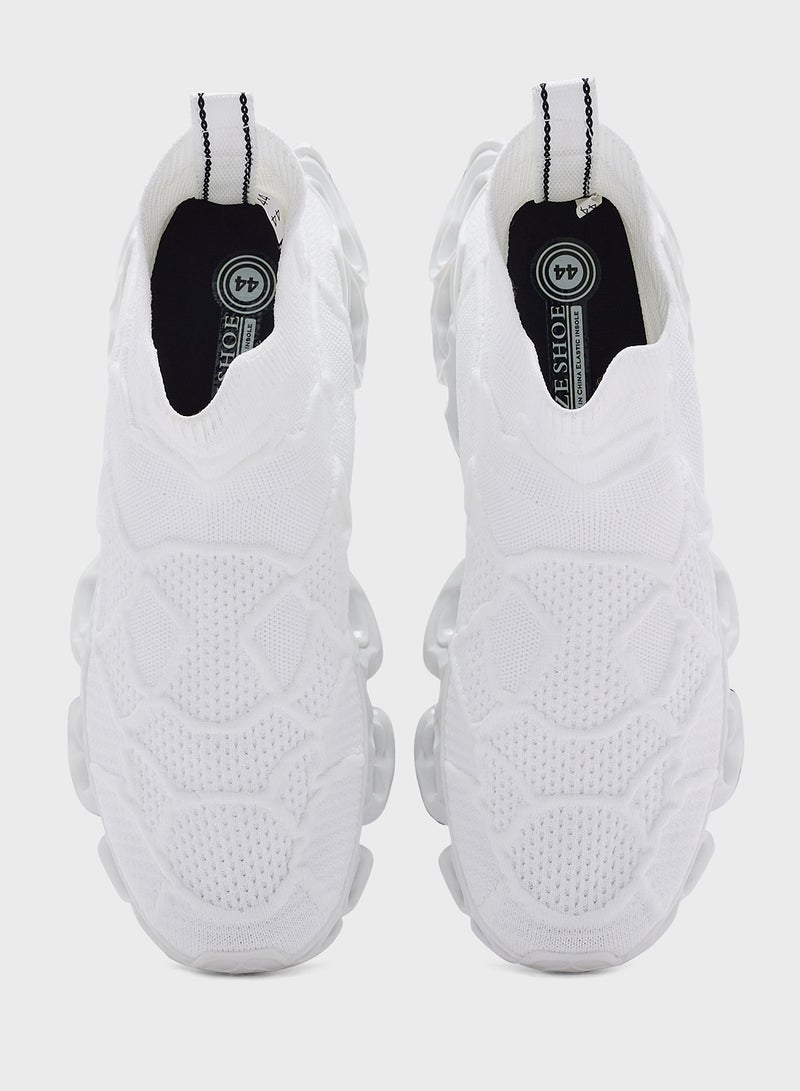 Seventy Five Elevated Flex Outsole Knitted Pull On Sneakers  - Image 4