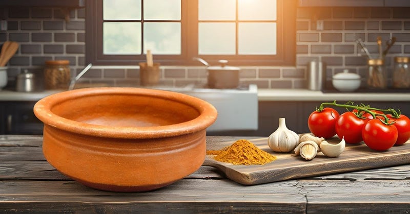 ZENRISE وعاء طين زينرايز للطهي الصحي، سامبار، كاري السمك، مين شاتي، ماتكي هاندي، بني، 1.75 لتر - Image 5