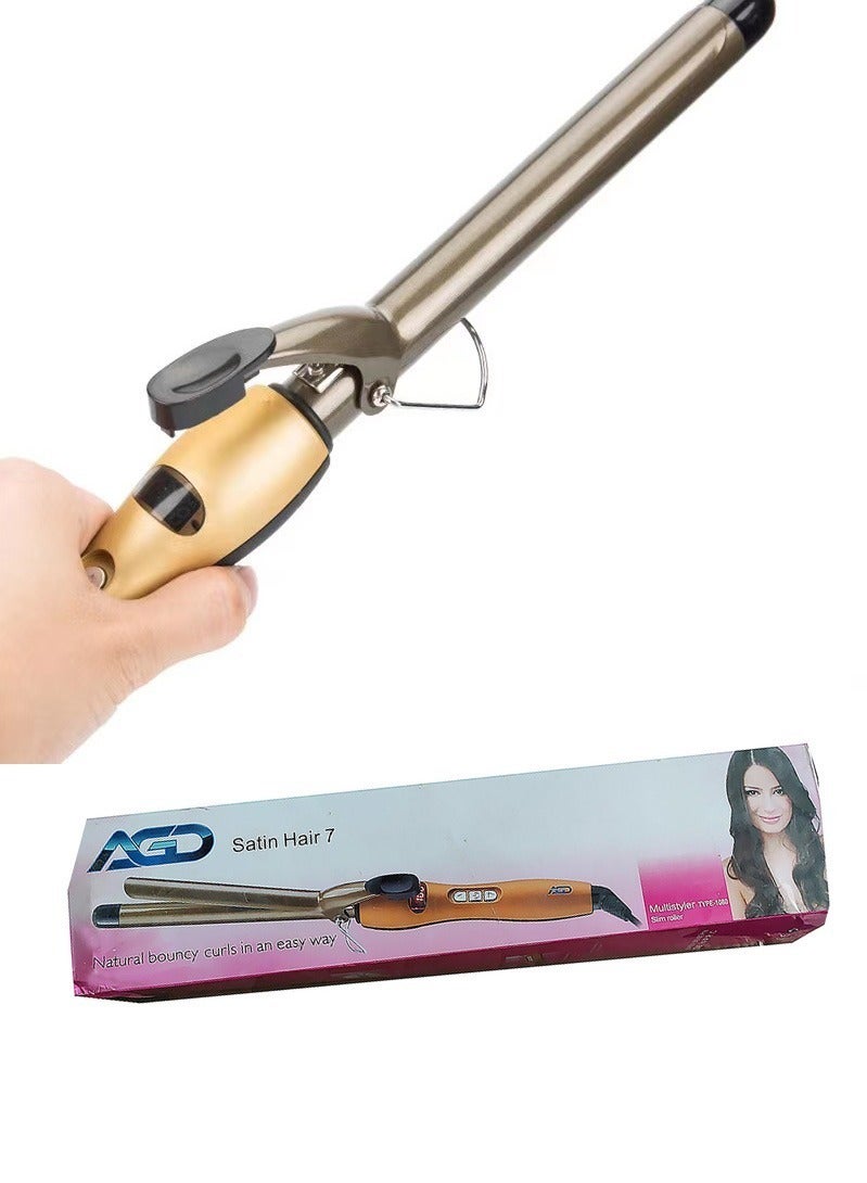 إيه جي دي مكواة فرد الشعر الاحترافية من السيراميك، أداة تجعيد الشعر الرقمية، أداة تصفيف الشعر المموجة - Image 3