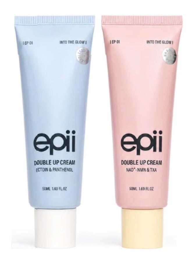 Epii Double Up Cream Duo Set with NAD+, NMN, TXA, Ectoin & Panthenol, 2 x 50ml