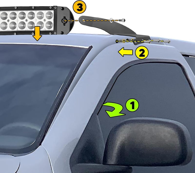 DaSen 52" Curved LED Light Bar Mount Brackets - Image 2