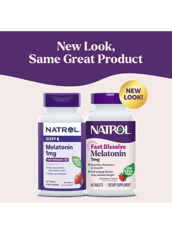 Natrol Melatonin 1mg Fast Dissolve 90 Tablets - Image 2
