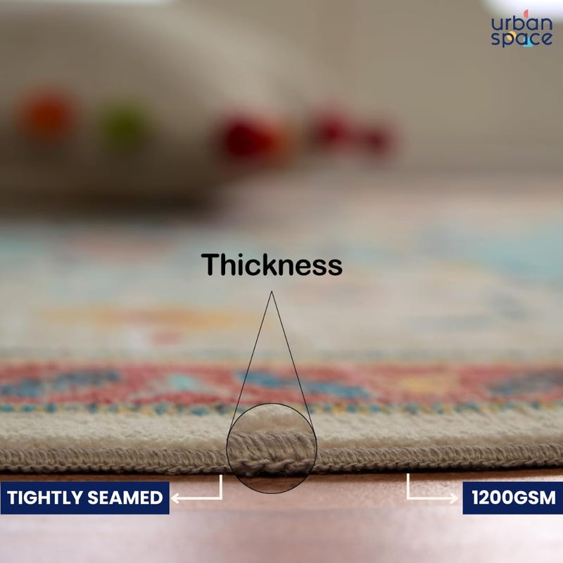 Urban Space سجادة جانبية مطبوعة رقمياً ثلاثية الأبعاد من أوربان سبيس مع قاعدة مضادة للانزلاق سجادة أرضية لمدخل الباب وممر المطبخ 2 قدم × 5 أقدام DR1023 - Image 5