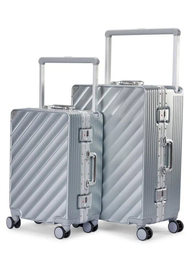 ليمرا طقم شنط سفر من ليمرا مصنوع من مادة البولي كربونات مكون من قطعتين مقاس 24"-20" بوصة