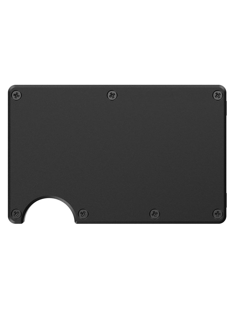 Metal Wallets Carbon Fiber Wallet for Men Slim Minimalist Front Pocket RFID Blocking with Money Clip Obsidian Cash Credit Card Holder - Image 5