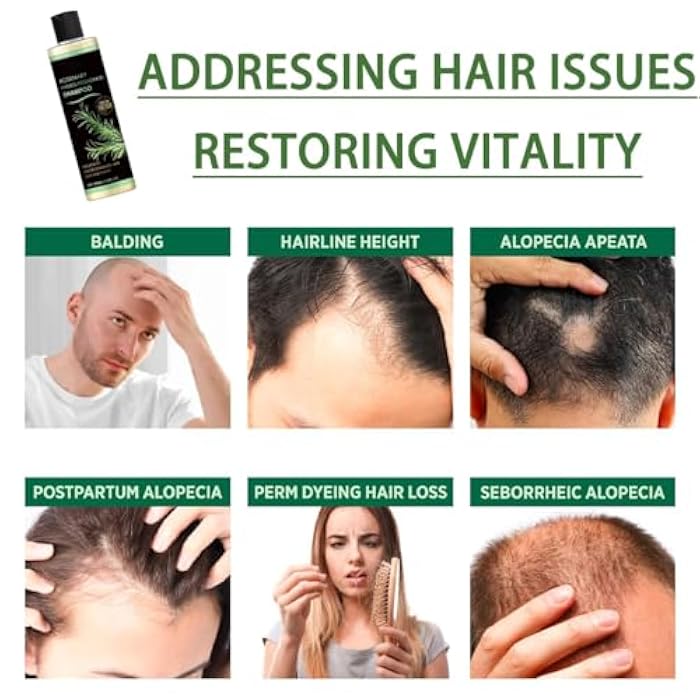 Rosemary Biotin Shampoo for Hair Growth - Sulfate-Free Volumizing Shampoo for Thinning Hair, Dry & Damaged Hair - Vegan, Color Safe with Keratin - Men & Women (2) - Image 5