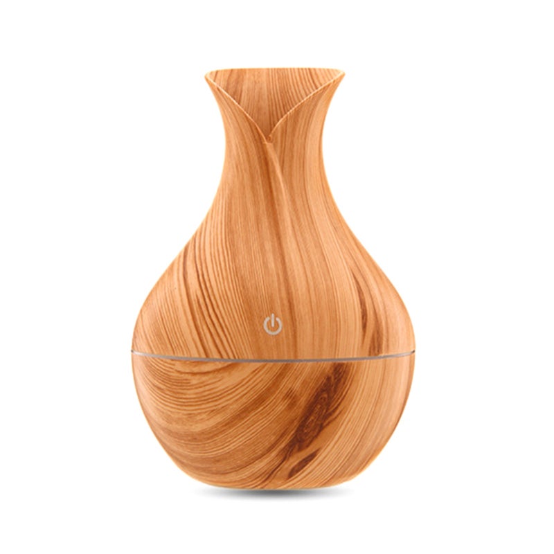 موزع العلاج العطري بخشب فاتح جهاز تحكم عن بعد صامت - مرطب للغرف النوم وغرف الطعام والحمامات - Image 3