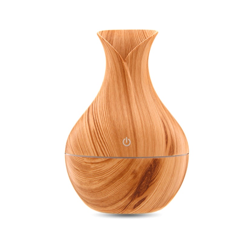 موزع العلاج العطري بخشب فاتح جهاز تحكم عن بعد صامت - مرطب للغرف النوم وغرف الطعام والحمامات - Image 1