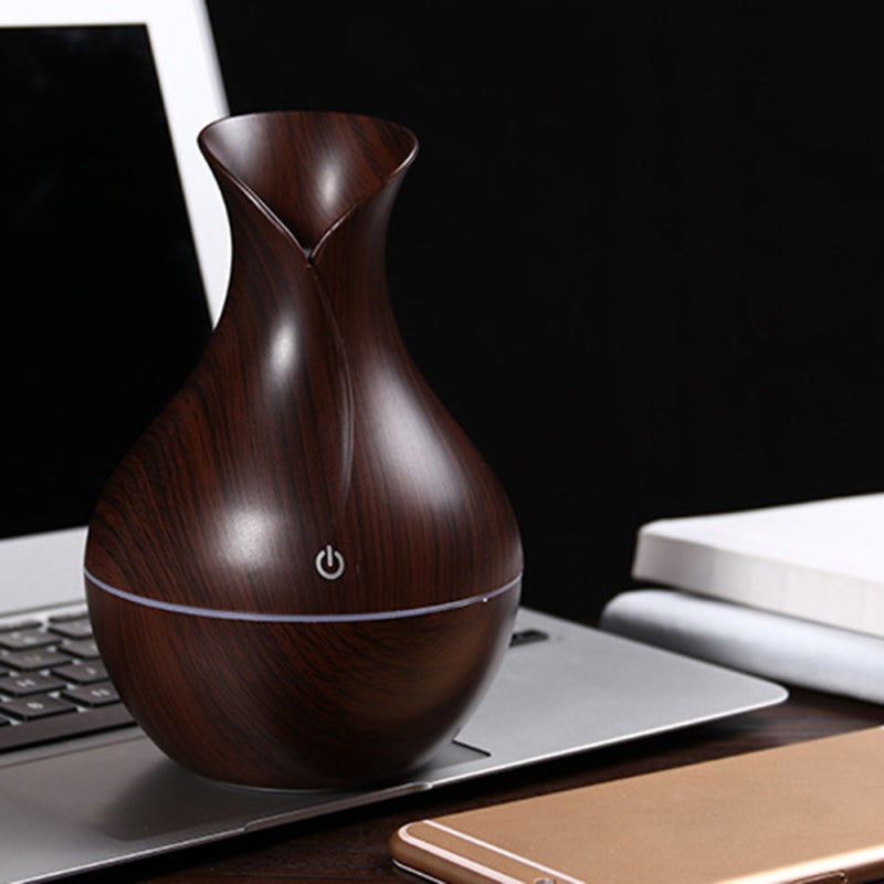 موزع العلاج العطري بخشب فاتح جهاز تحكم عن بعد صامت - مرطب للغرف النوم وغرف الطعام والحمامات - Image 5