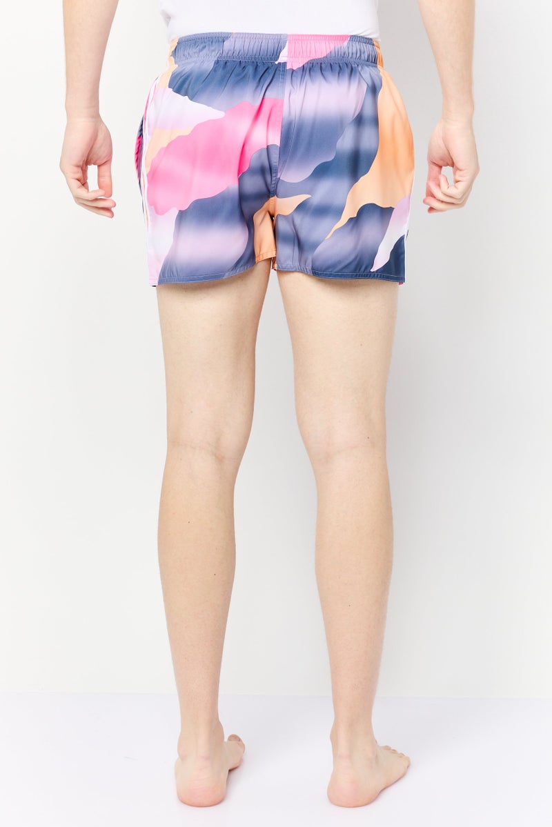 Adidas شورت سباحة للرجال بطبعة شاملة، متعدد الألوان - Image 4