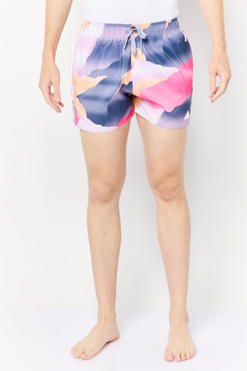 Adidas شورت سباحة للرجال بطبعة شاملة، متعدد الألوان - Image 1