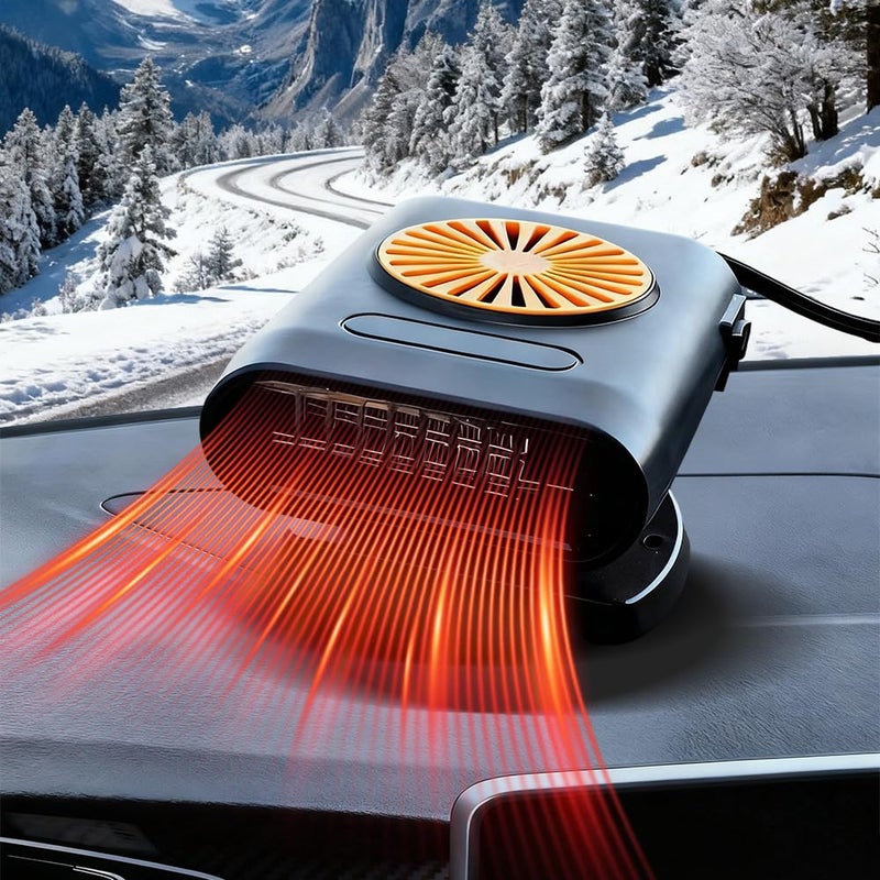 Coficoi Portable Car Heater for Vehicle, 200W 12V Air Conditioner for Car, 2 in 1 Heating Fan Defroster 360Â° Rotatable Cooling Fans Automotive Replacement Heater for SUV,RVs - Image 1
