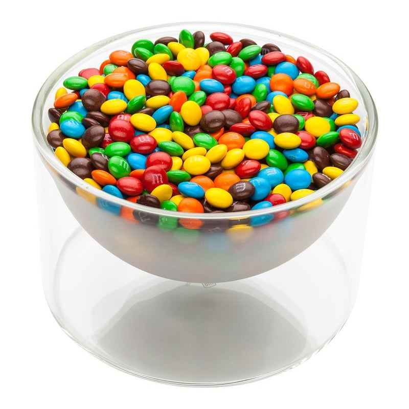 Restaurantware Restaurantware Forma 135 Ounce Double Walled Bowls 10 Round Appetizer Bowls  Shallow Insulated Frosted Glass Dessert Dishes Serve Snacks Candies or Fruits For Parties Or Restaurants 