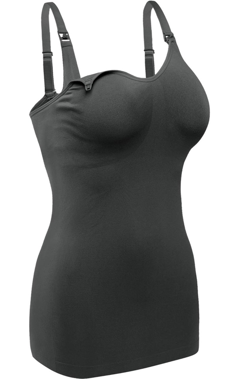 IMFASY Women's Maternity Nursing Tank Tops with Built in Bra for Breastfeeding Camisoles Shirt 4Pack - Image 3