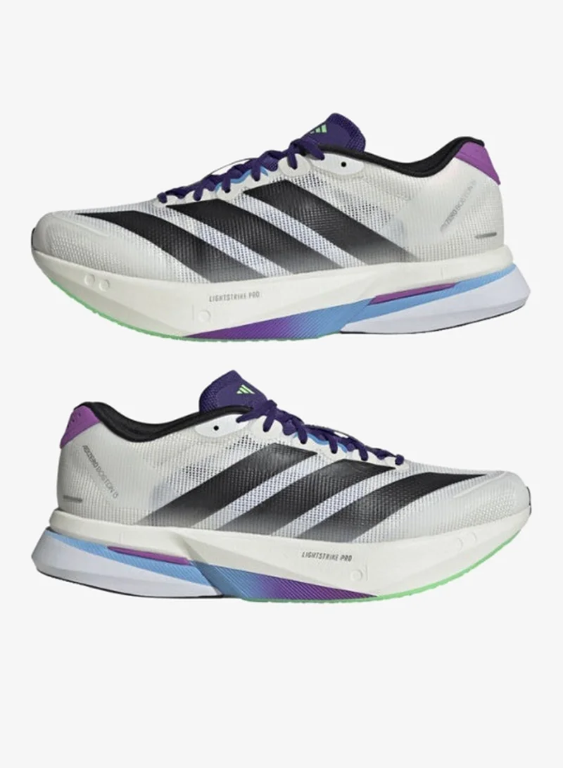 adidas أحذية اديداس اديديزيرو بوسطن ١٣ للرجال بيضاء للجري