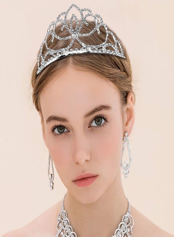 ZOCONE Birthday Tiara Crown for Women, 2 Pack Crystal Princess Tiara for Little Girls, Bridal Crowns for Wedding Party, Hair Accessories Headband with Combs - Image 5