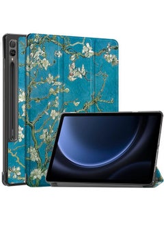 برو إليت غطاء ProElite لجهاز Samsung Galaxy Tab S9 FE Plus/S10+ مقاس 12.4 بوصة، غطاء ذكي قابل للطي ثلاثي الطيات لجهاز Samsung Galaxy Tab S9 FE+/S10+ مقاس 12.4 بوصة يدعم تثبيت قلم S Pen المغناطيسي، زهور  - Image 1