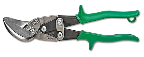 Wiss Crescent Wiss MetalMaster Offset Straight & Right Cut Aviation Snips - Heavy-Duty Metal Cutter with Spring-Loaded Return - Premium Hand Tool - M7R - 9-1/4", Green - Image 5