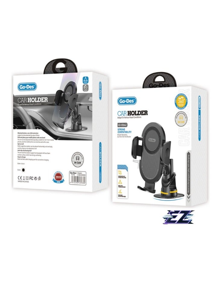 ELTRAZONE Rotatable Suction Cup Car Phone Holder – Adjustable Dashboard & Windshield Mount for iPhone & Android - Image 4