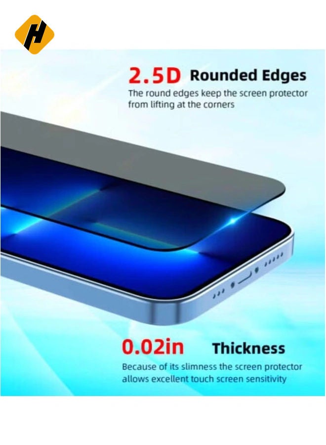 HuHa iPhone 14 Pro Max Privacy Screen Protector, Premium iPhone Tempered Glass Protector 30° Privacy Protection, Anti-Scratch, Bubble Free, 9H Hardness, Scratch Resistant - iPhone Protectors  - Image 5