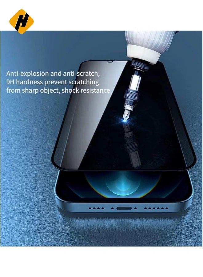 HuHa iPhone 14 Pro Max Privacy Screen Protector, Premium iPhone Tempered Glass Protector 30° Privacy Protection, Anti-Scratch, Bubble Free, 9H Hardness, Scratch Resistant - iPhone Protectors  - Image 3