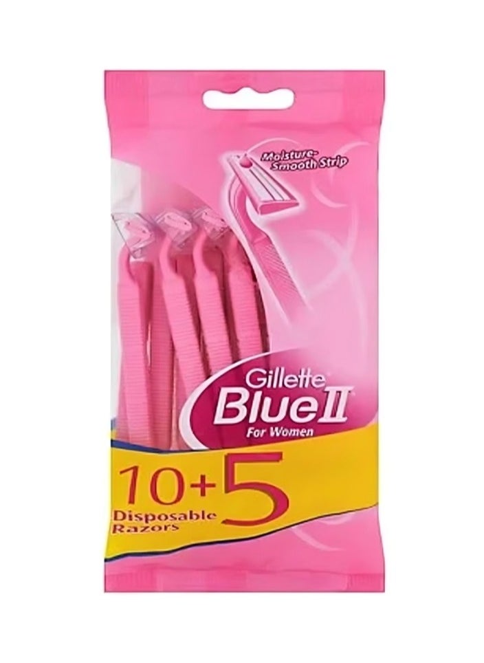 Gillette 15 Pcs Disposable Razors For Women