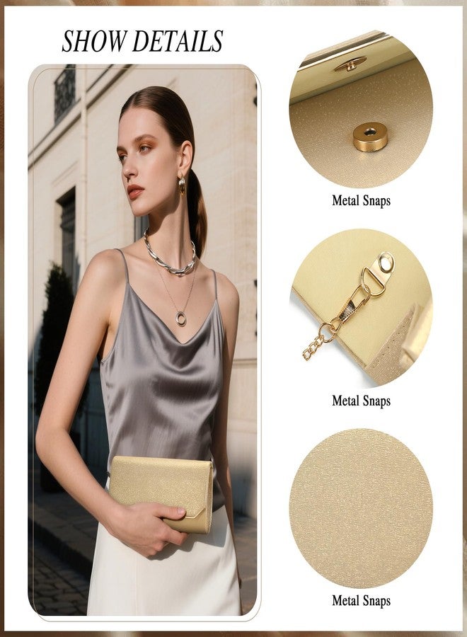 UBAYMAX Evening Bag, Clutch Purses for Women Sparkling Handbags Crossbody Bag Wedding Bag for Prom Party Wedding Engagement (Gold) - Image 4