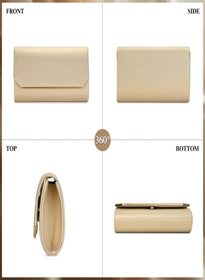 UBAYMAX Evening Bag, Clutch Purses for Women Sparkling Handbags Crossbody Bag Wedding Bag for Prom Party Wedding Engagement (Gold) - Image 2