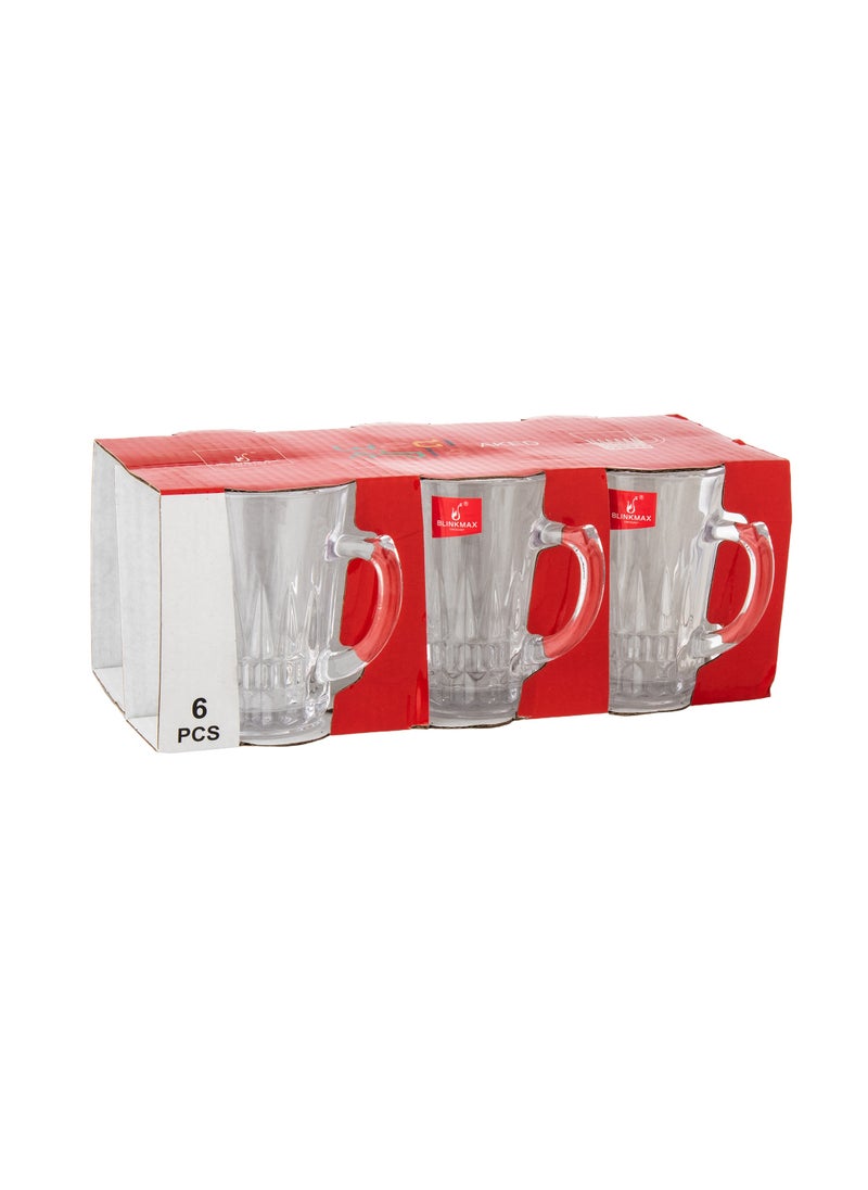 Blinkmax 6-piece tea cup set made of clear glass  - Image 3