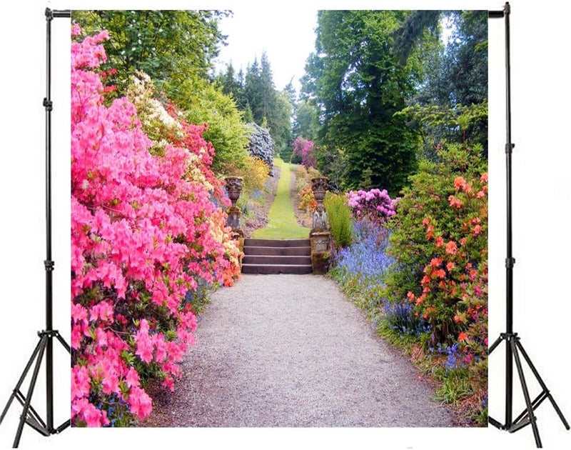 AOFOTO 8x8ft Spring Blossom Flower Photography Backdrop - Garden Landscape Background for Weddings and Events - Image 4